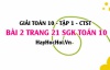Giải bài 2 trang 21 Toán 10 tập 1 SGK Chân trời sáng tạo